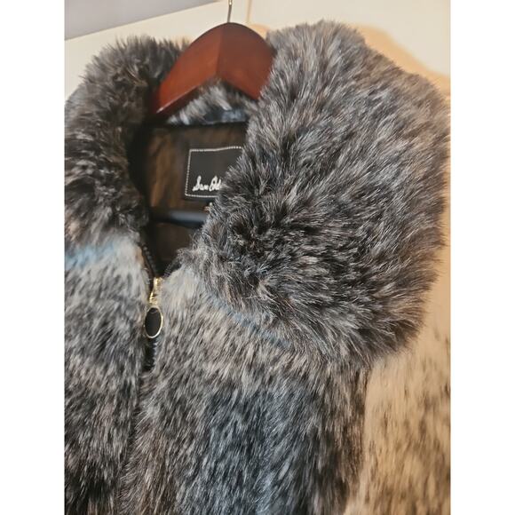 Sam Edelman faux fur coat Size S Small GREY OMBRE style 916874 - Picture 7 of 8